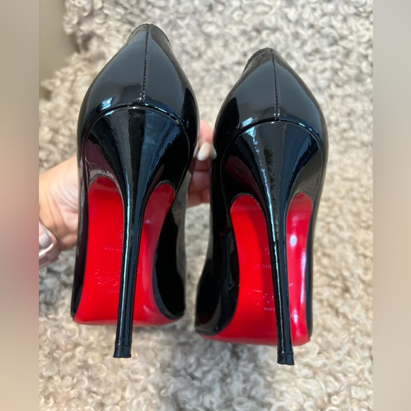 Christian Louboutin Black Leather Heels - Kate - $1195.00 - size 36 - Picture 2 of 5